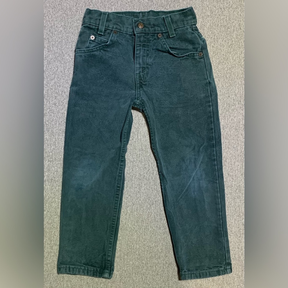 Little Levi's Vintage Kids Teal/Green Jeans 550 Relaxed Fit Regular 6